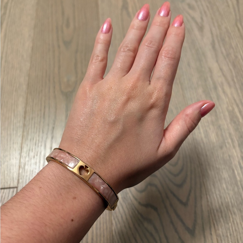 Kate Spade Gold and Pink Stacked Bracelets